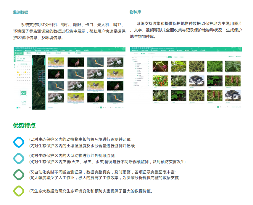 生物多樣性監測監管平臺 